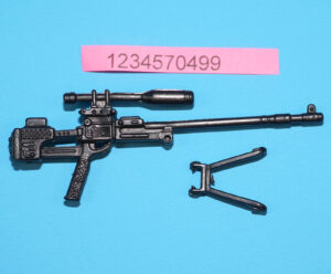 1989 GI JOE GNAWGAHYDE v1 ORIGINAL SPARE PART SNIPER RIFLE & BIPOD HASBRO READ