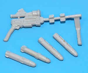 1990 GI JOE CPT GRID-IRON v1 ORIGINAL SPARE PART MACHINE GUN & MISSILES HASBRO
