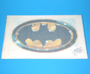 BATMAN IRON ON TRANSFER MOVIE LOGO STICKER LOT SEALED BAG 1989 STRIJK STICKER