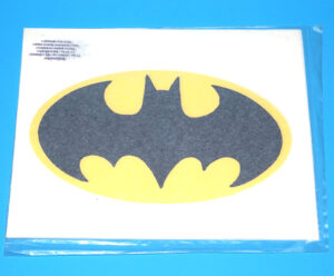 BATMAN IRON ON TRANSFER LOGO STICKER LOT SEALED BAG 1989 STRIJK STICKER