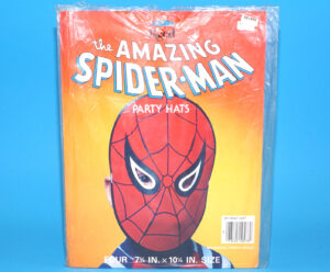 MARVEL THE AMAZING SPIDER-MAN PARTY HATS (4) MOC OPEN BAG 1978 C.A. REED