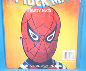 MARVEL THE AMAZING SPIDER-MAN PARTY HATS (4) MOC OPEN BAG 1978 C.A. REED