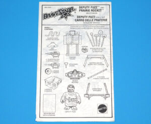 BRAVESTARR ORIGINAL SPARE INSTRUCTIONS DEPUTY FUZZ EURO 1986 MATTEL MOTU
