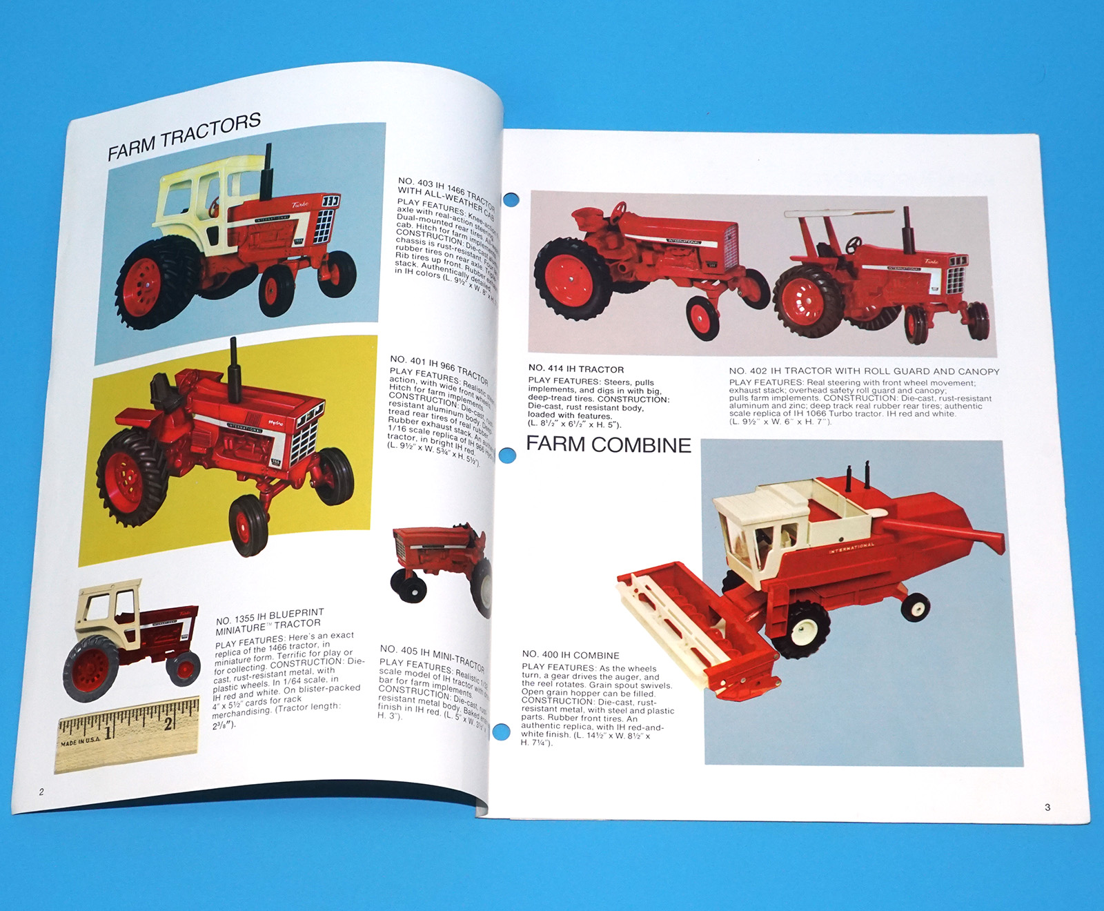 ERTL TOY CATALOG 1975 A4 SIZE TRADE CATALOGUE FARM CONSTRUCTION TRUCKS MODEL KITS AND OTHER TOYS - Image 3