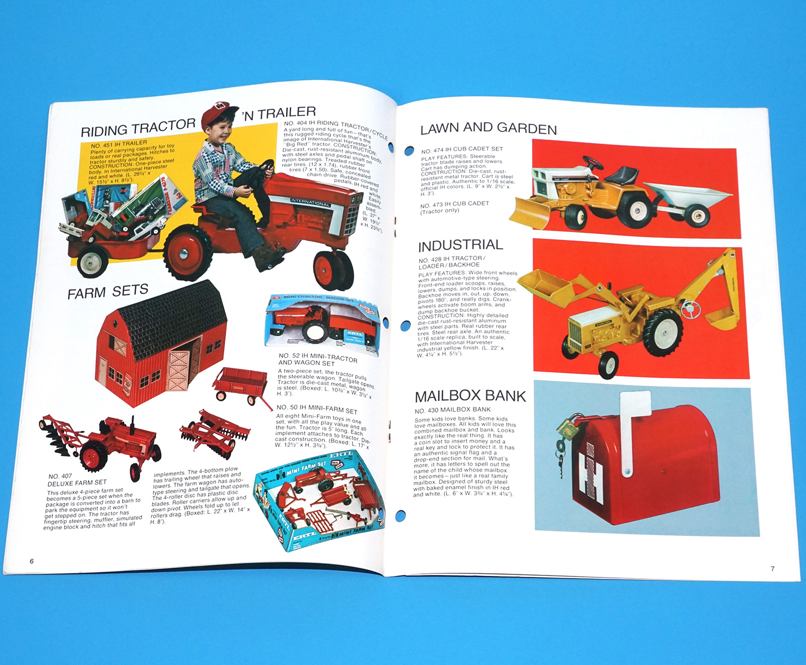 ERTL TOY CATALOG 1975 A4 SIZE TRADE CATALOGUE FARM CONSTRUCTION TRUCKS MODEL KITS AND OTHER TOYS - Image 5