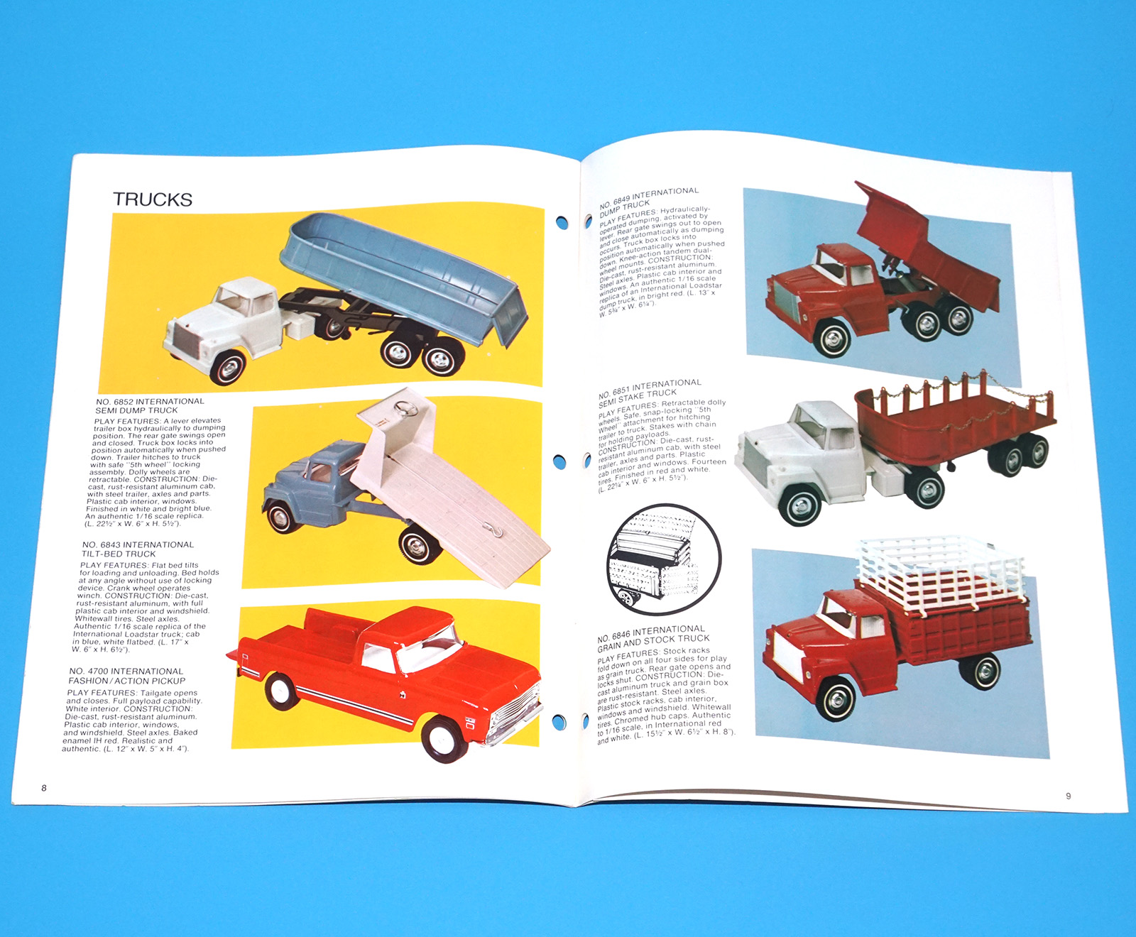 ERTL TOY CATALOG 1975 A4 SIZE TRADE CATALOGUE FARM CONSTRUCTION TRUCKS MODEL KITS AND OTHER TOYS - Image 6
