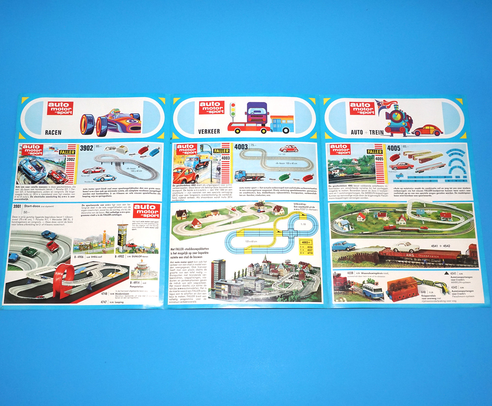 FALLER TOY CATALOG 1970 AUTO MOTOR SPORT FOLDOUT KATALOG A4 SIZE AMS HIT CAR - Image 2