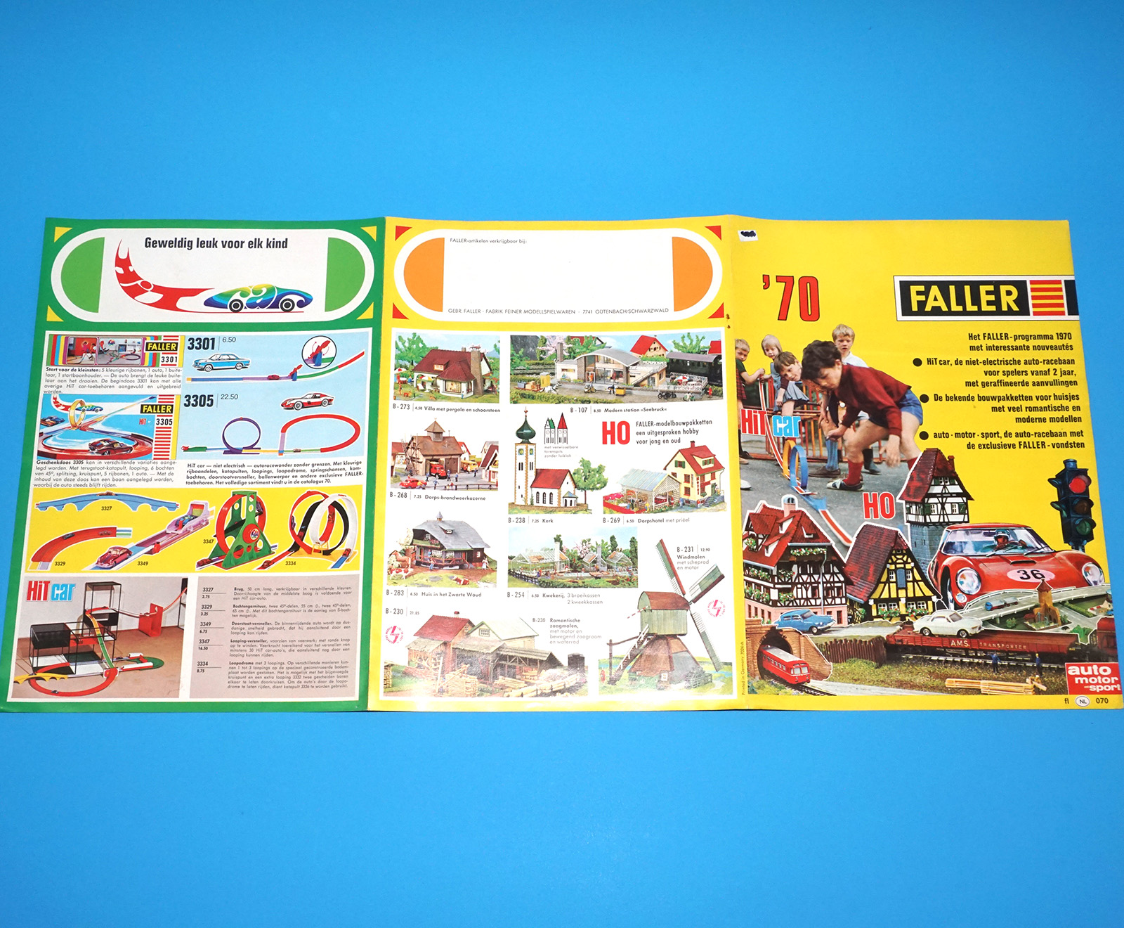 FALLER TOY CATALOG 1970 AUTO MOTOR SPORT FOLDOUT KATALOG A4 SIZE AMS HIT CAR - Image 3