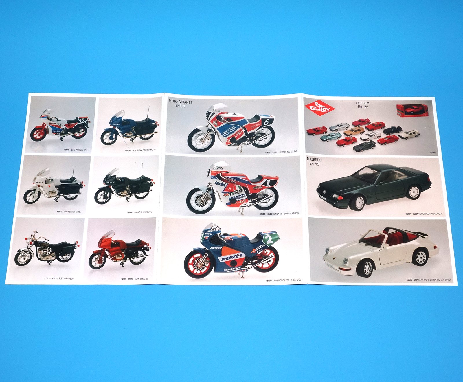GUILOY TOY CATALOG 1992 MODEL CAR A4 FOLDOUT KATALOG FOLDOUT - Image 3