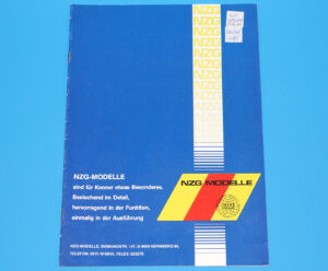 NZG-MODELLE CATALOG 1991 MODEL TOY CAR A4 SIZE KATALOG
