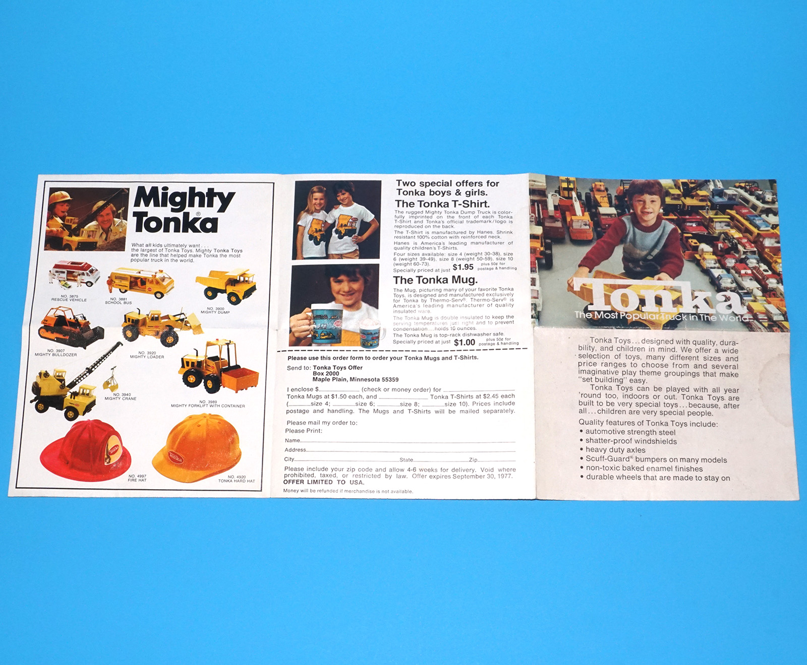 TONKA TOY CATALOG 1977 FOLDOUT POCKET CATALOGUE KATALOG - Image 3