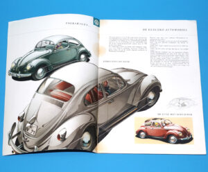 VOLKSWAGEN BEETLE 1958 DUTCH DEALER SALES BROCHURE CATALOG BOOKLET BERND REUTERS ART
