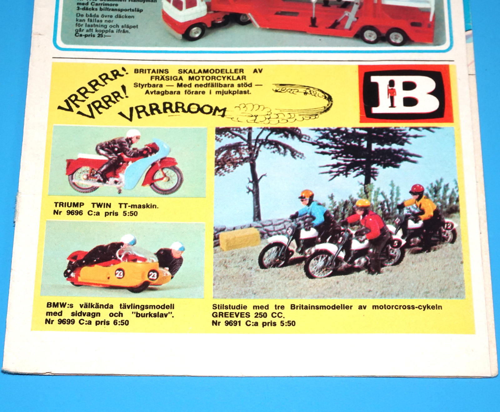 BRITAINS ROAD MODELS MAGAZINE ADVERT 1970 SCANDITOY SWEDEN CORGI TOYS - Image 2