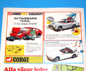 CORGI TOYS MAGAZINE ADVERT 1967 JAMES BOND 007 SCANDITOY SWEDEN KALLE ANKA