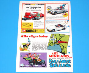 CORGI TOYS MAGAZINE ADVERT 1967 JAMES BOND 007 SCANDITOY SWEDEN KALLE ANKA