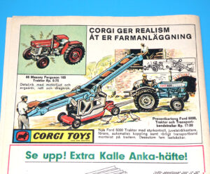 CORGI TOYS MAGAZINE ADVERT 1967 FARM MODELS SCANDITOY SWEDEN KALLE ANKA