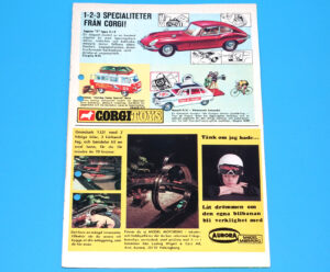 CORGI TOYS MAGAZINE ADVERT 1968 SCANDITOY SWEDEN KALLE ANKA AURORA