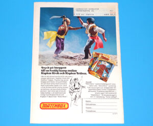FIGHTING FURIES MAGAZINE ADVERT 1978 SCANDITOY SWEDEN KALLE ANKA MATCHBOX