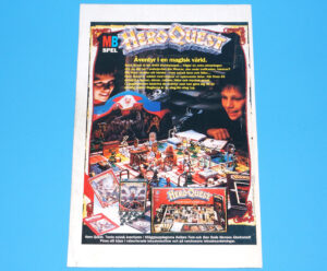 HERO QUEST MAGAZINE ADVERT 1989 SCANDITOY SWEDEN KALLE ANKA MB MILTON BRADLEY