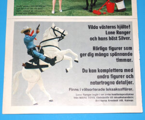 LONE RANGER MAGAZINE ADVERT 1974 SCANDITOY SWEDEN GABRIEL MARX SINDY