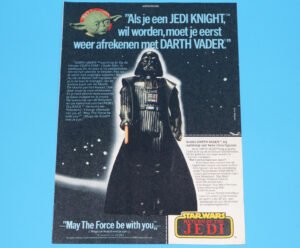 STAR WARS CLIPPER MAGAZINE ADVERT ROTJ 1983 DONALD DUCK HOLLAND