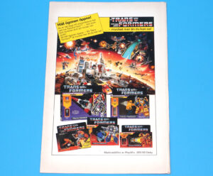 TRANSFORMERS G1 MAGAZINE ADVERT 1987 SCANDITOY SWEDEN HASBRO