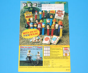 PEZ CANDY DISPENSER MAGAZINE ADVERT 1977 SCANDITOY SWEDEN