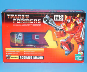 TRANSFORMERS G1 COMMEMORATIVE SERIES I RODIMUS MAJOR MIB MISB EURO BOX 2002 HASBRO