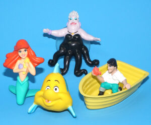 DISNEY LITTLE MERMAID HAPPY MEAL TOYS FULL SET 1989 MCDONALDS