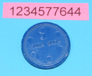 MOTU HE-MAN MASTERS OF THE UNIVERSE ORIGINAL SPARE PART ORKO COIN HE-MAN HONG KONG 1984 MATTEL