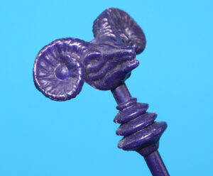 MOTU HE-MAN MASTERS OF THE UNIVERSE ORIGINAL SPARE PART SKELETOR STAFF NO COO HONG KONG 1981 MATTEL