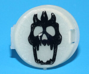 MOTU HE-MAN MASTERS OF THE UNIVERSE ORIGINAL SPARE PART TRAP JAW GLOW IN THE DARK SKULL RING NO COO FRANCE 1983 MATTEL