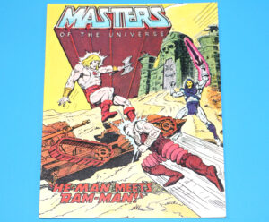 MOTU HE-MAN MASTERS OF THE UNIVERSE MINI COMIC MEETS RAM-MAN TAIWAN 1982 MATTEL