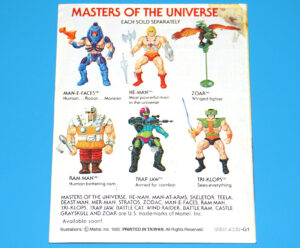 MOTU HE-MAN MASTERS OF THE UNIVERSE MINI COMIC MEETS RAM-MAN TAIWAN 1982 MATTEL