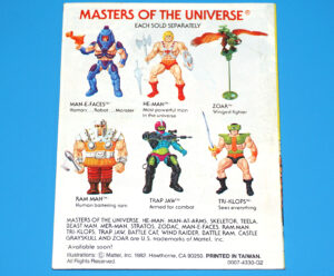 MOTU HE-MAN MASTERS OF THE UNIVERSE MINI COMIC MEETS RAM-MAN TAIWAN 1982 MATTEL