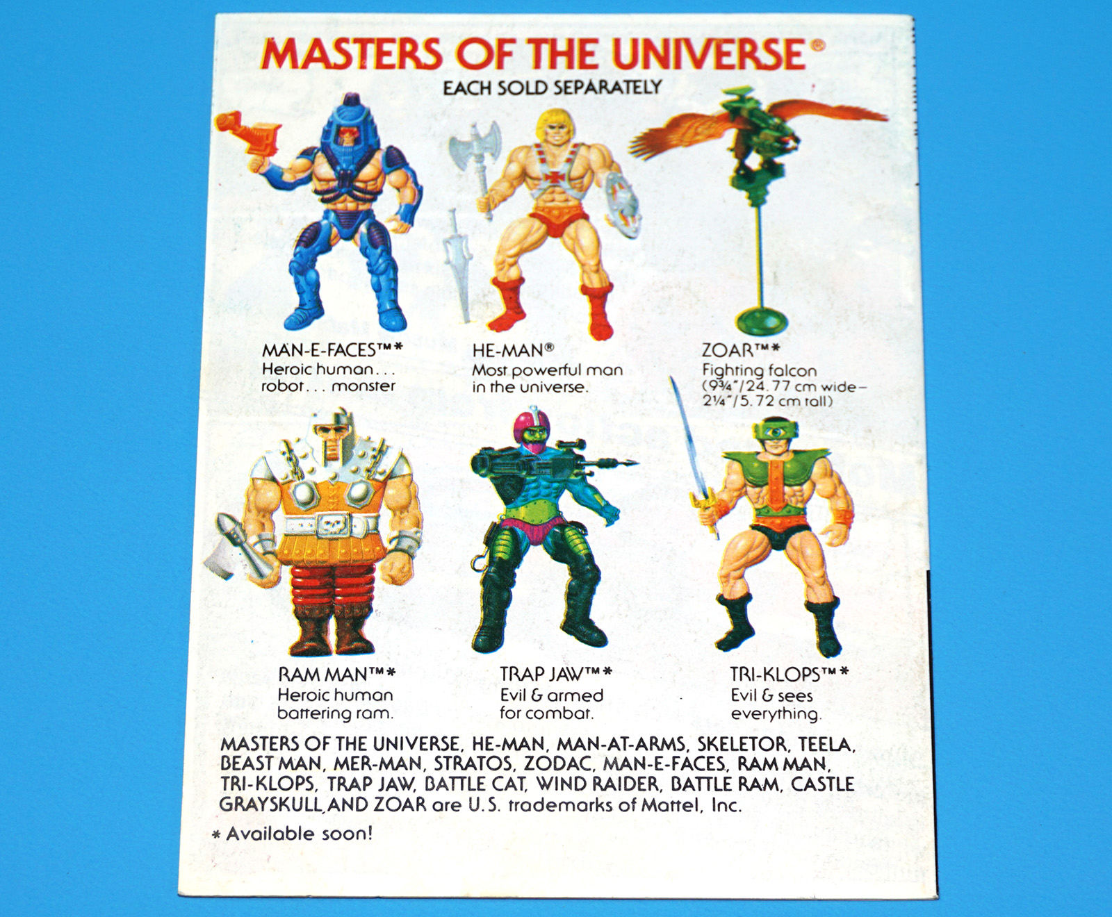 MOTU HE-MAN MASTERS OF THE UNIVERSE MINI COMIC POWER OF POINT DREAD TAIWAN 1982 MATTEL - Image 2