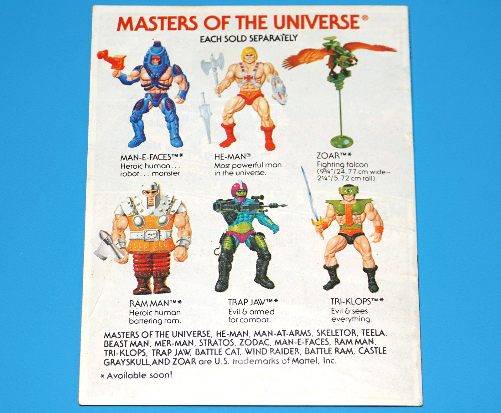 MOTU HE-MAN MASTERS OF THE UNIVERSE MINI COMIC POWER OF POINT DREAD TAIWAN 1982 MATTEL - Image 2