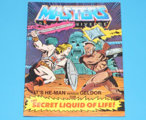 MOTU HE-MAN MASTERS OF THE UNIVERSE MINI COMIC SECRET LIQUID OF LIFE EN FR HONG KONG CANADA 1983 MATTEL