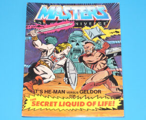 MOTU HE-MAN MASTERS OF THE UNIVERSE MINI COMIC SECRET LIQUID OF LIFE EN FR HONG KONG CANADA 1983 MATTEL