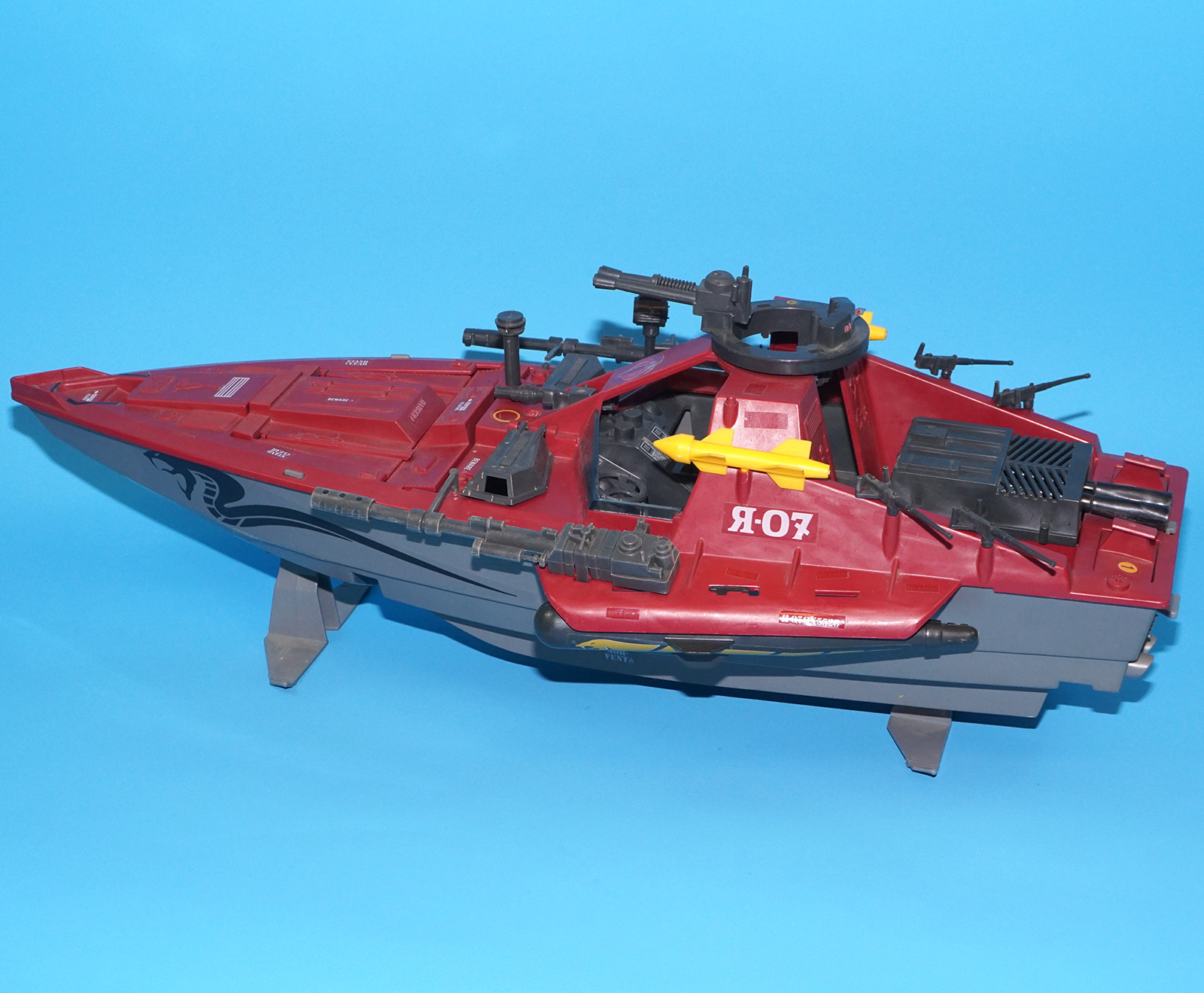 1985 GI JOE COBRA MORAY HYDROFOIL 99% COMPLETE (NO LENS) HASBRO - Image 6
