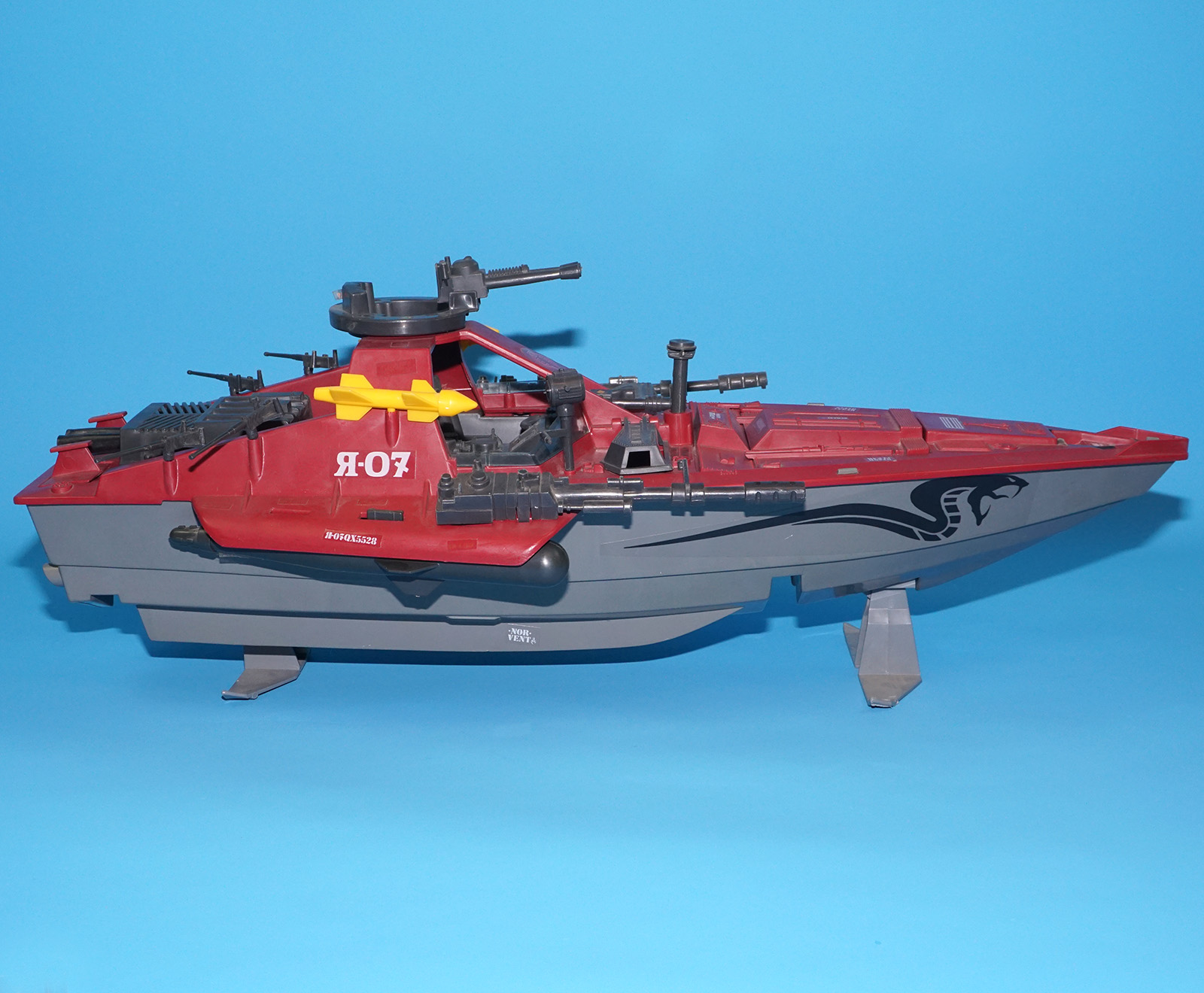 1985 GI JOE COBRA MORAY HYDROFOIL 99% COMPLETE (NO LENS) HASBRO - Image 8
