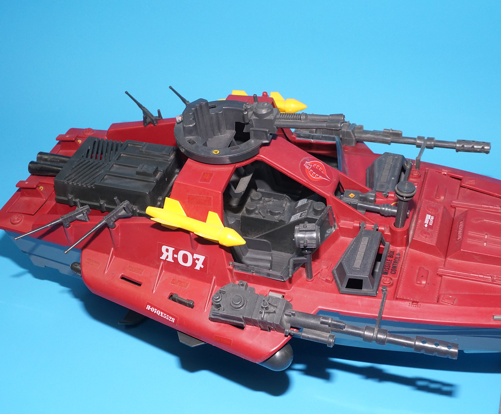 1985 GI JOE COBRA MORAY HYDROFOIL 99% COMPLETE (NO LENS) HASBRO - Image 9