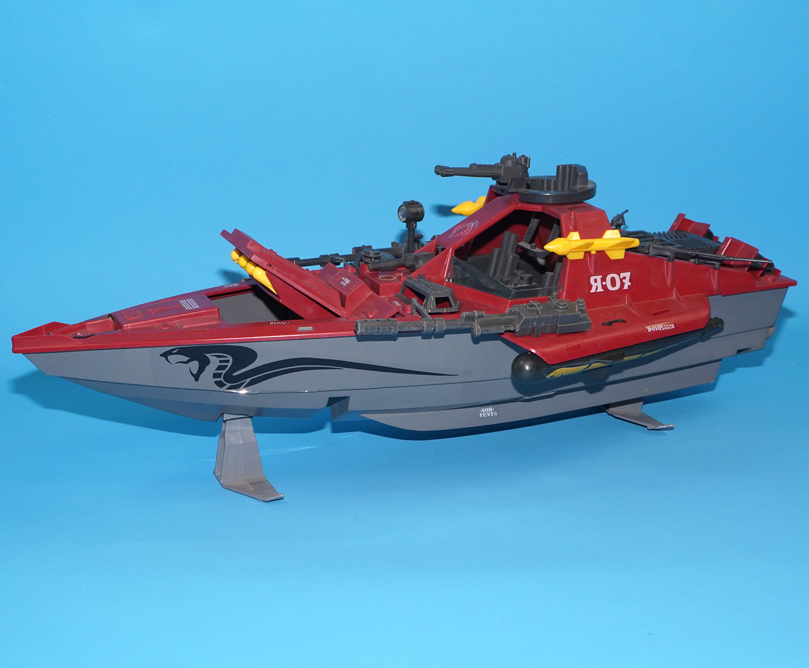 1985 GI JOE COBRA MORAY HYDROFOIL 99% COMPLETE (NO LENS) HASBRO - Image 11