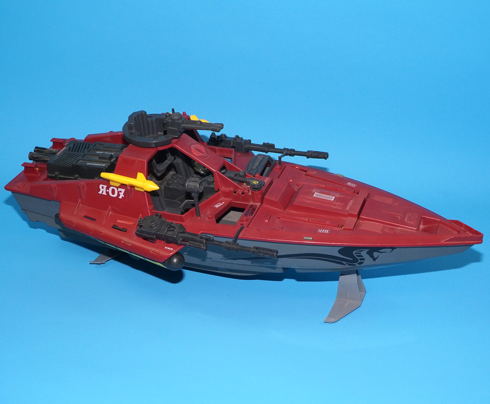 1985 GI JOE COBRA MORAY HYDROFOIL NEAR COMPLETE HASBRO - Image 3