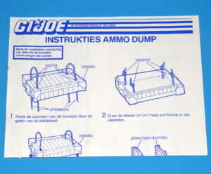 1985 GI JOE AMMO DUMP UNIT SPARE BLUEPRINT INSTRUCTIONS NL DUTCH HASBRO