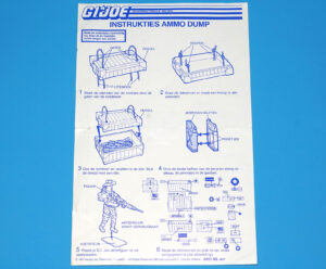 1985 GI JOE AMMO DUMP UNIT SPARE BLUEPRINT INSTRUCTIONS NL DUTCH HASBRO