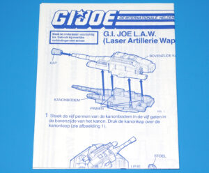 1985 GI JOE L.A.W. SPARE BLUEPRINT INSTRUCTIONS NL DUTCH HASBRO