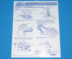 1985 GI JOE L.A.W. SPARE BLUEPRINT INSTRUCTIONS NL DUTCH HASBRO