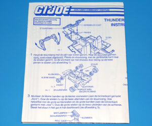 1986 GI JOE DREADNOK THUNDER MACHINE SPARE BLUEPRINT INSTRUCTIONS NL DUTCH HASBRO