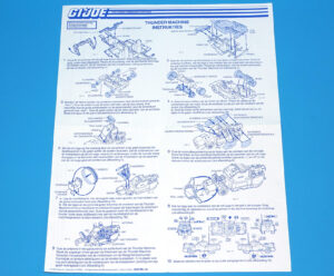 1986 GI JOE DREADNOK THUNDER MACHINE SPARE BLUEPRINT INSTRUCTIONS NL DUTCH HASBRO